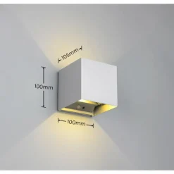 Applique murale d'extérieur Reality TALENT LED Titane, 2 lumières, Détecteur de mouvement