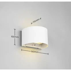 Applique murale d'extérieur Reality TALENT LED Blanc, 2 lumières, Détecteur de mouvement