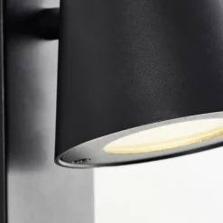 Applique murale d'extérieur Brilliant Bari Noir, 1 lumière