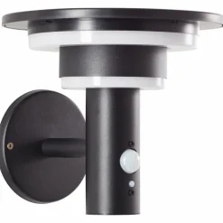 Applique murale d'extérieur Brilliant Garvina LED Noir, 1 lumière, Détecteur de mouvement