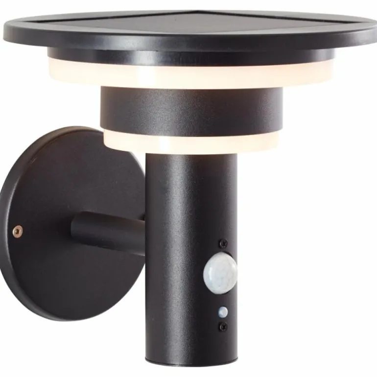 Applique murale d'extérieur Brilliant Garvina LED Noir, 1 lumière, Détecteur de mouvement