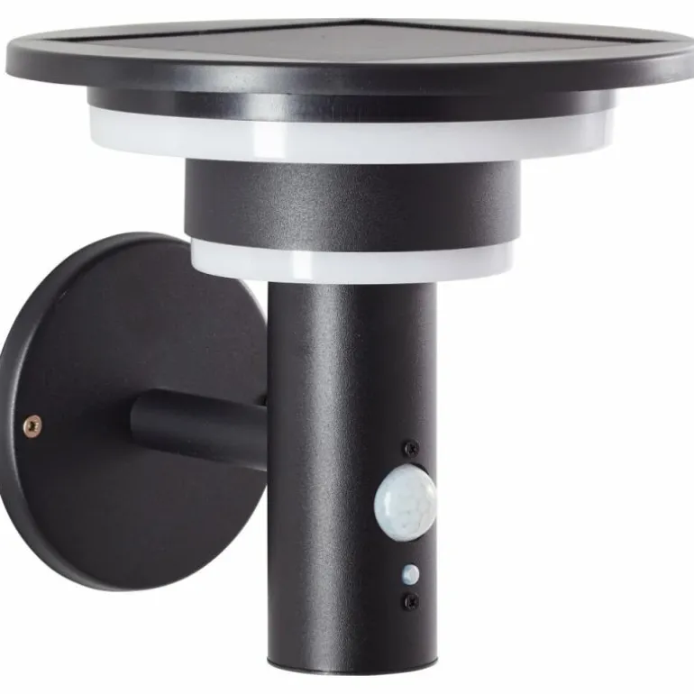 Applique murale d'extérieur Brilliant Garvina LED Noir, 1 lumière, Détecteur de mouvement