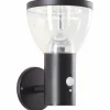 Applique murale d'extérieur Brilliant Tulip LED Noir, 1 lumière, Détecteur de mouvement