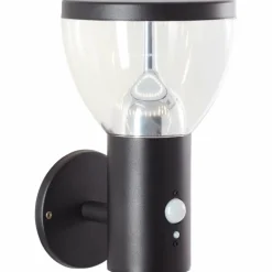 Applique murale d'extérieur Brilliant Tulip LED Noir, 1 lumière, Détecteur de mouvement