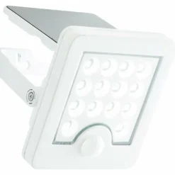 Applique murale d'extérieur Brilliant Luton LED Blanc, 1 lumière, Détecteur de mouvement