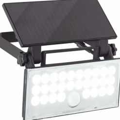 Applique murale d'extérieur Brilliant Luton LED Noir, 1 lumière, Détecteur de mouvement