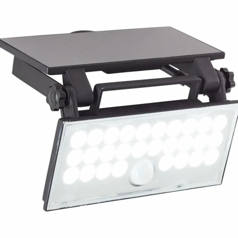 Applique murale d'extérieur Brilliant Luton LED Noir, 1 lumière, Détecteur de mouvement