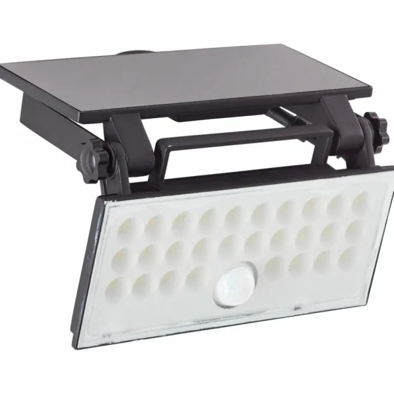 Applique murale d'extérieur Brilliant Luton LED Noir, 1 lumière, Détecteur de mouvement