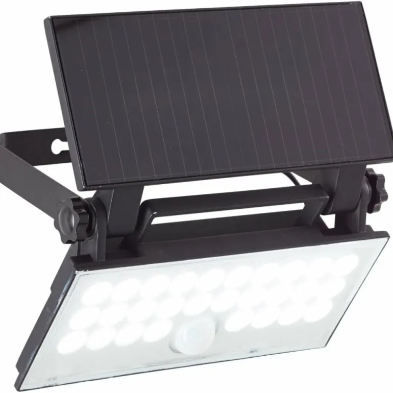 Applique murale d'extérieur Brilliant Luton LED Noir, 1 lumière, Détecteur de mouvement