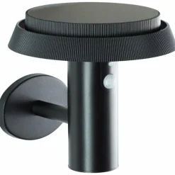 Applique murale d'extérieur Brilliant Alvero LED Noir, 1 lumière, Détecteur de mouvement