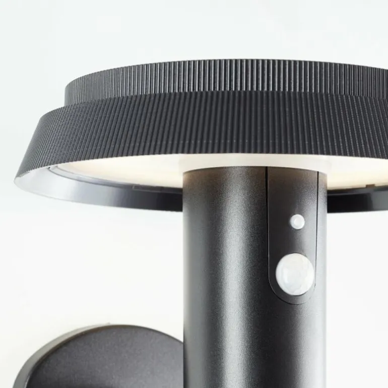 Applique murale d'extérieur Brilliant Alvero LED Noir, 1 lumière, Détecteur de mouvement