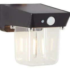 Applique murale d'extérieur Brilliant Parson LED Noir, 1 lumière, Détecteur de mouvement