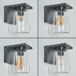 Applique murale d'extérieur Aquin Anthracite, 1 lumière