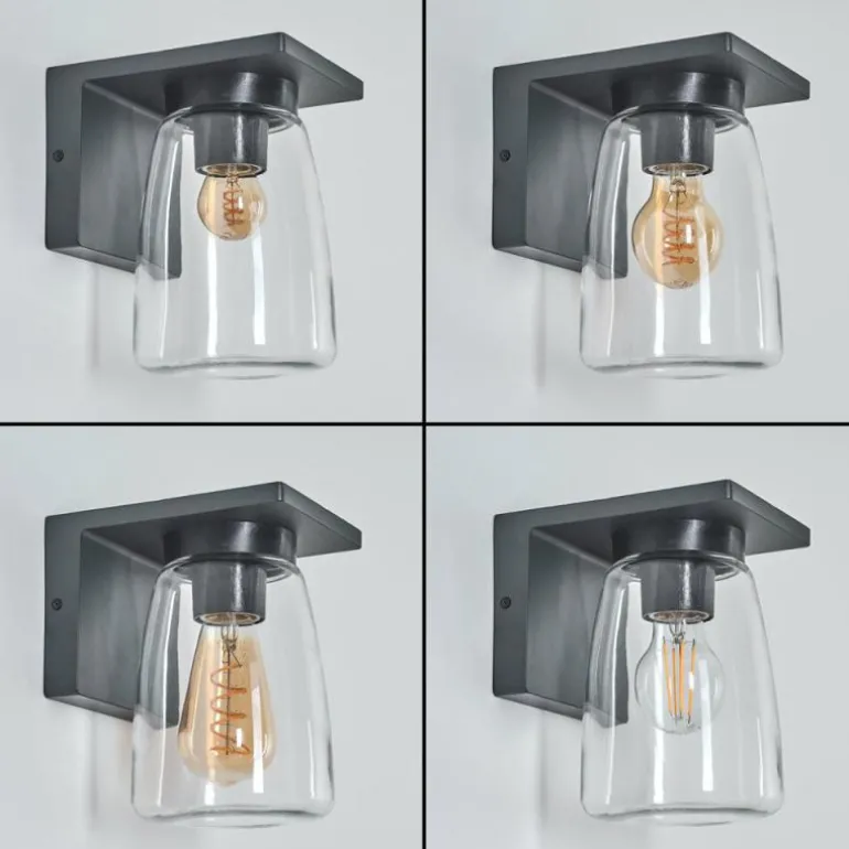 Applique murale d'extérieur Aquin Anthracite, 1 lumière