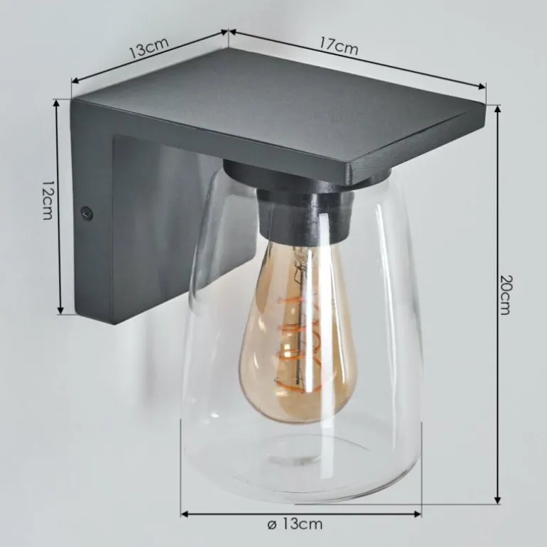 Applique murale d'extérieur Aquin Anthracite, 1 lumière