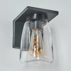 Applique murale d'extérieur Aquin Anthracite, 1 lumière