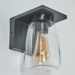 Applique murale d'extérieur Aquin Anthracite, 1 lumière