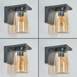 Applique murale d'extérieur Aquin Anthracite, 1 lumière