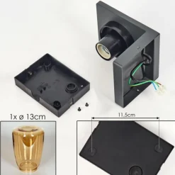 Applique murale d'extérieur Aquin Anthracite, 1 lumière