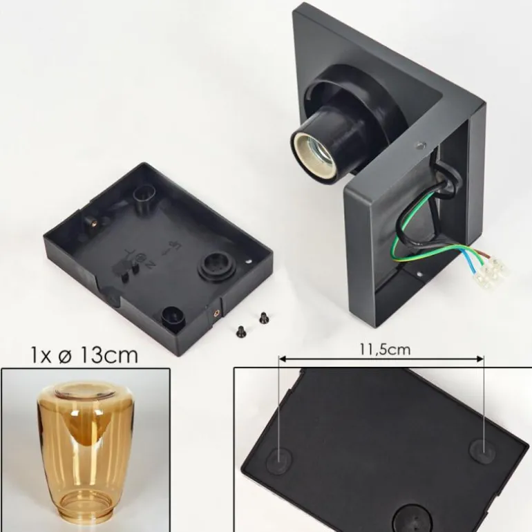 Applique murale d'extérieur Aquin Anthracite, 1 lumière