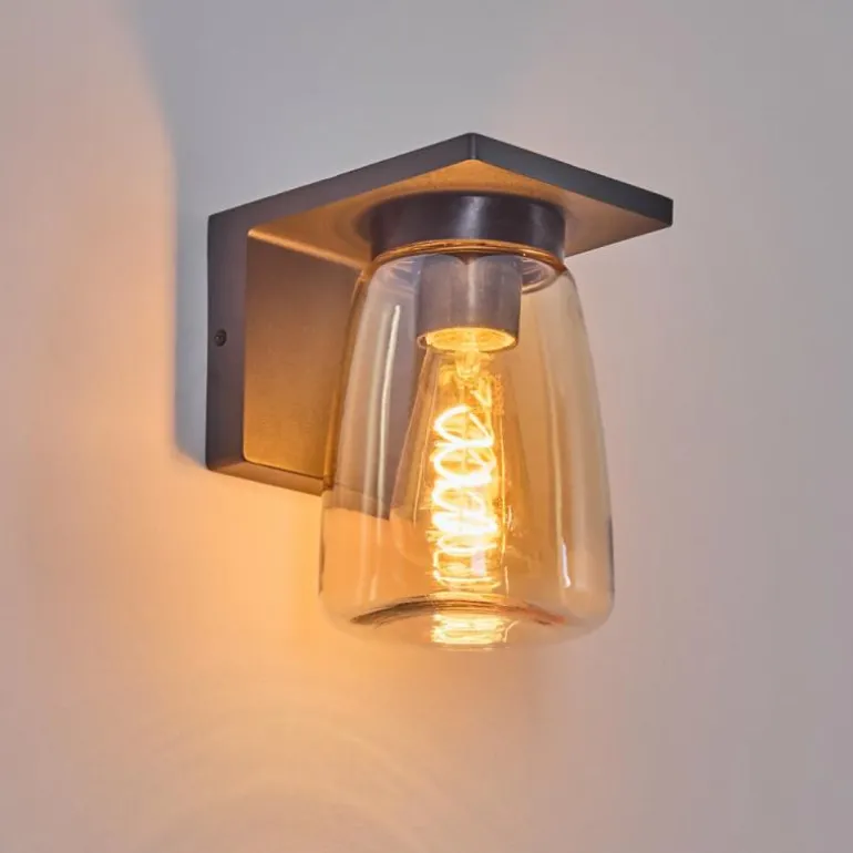Applique murale d'extérieur Aquin Anthracite, 1 lumière