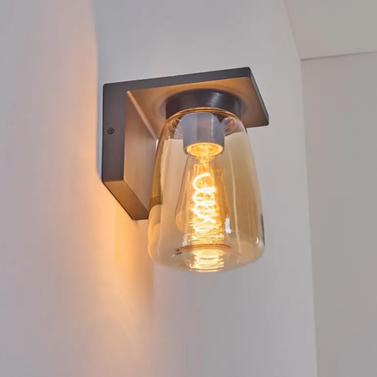 Applique murale d'extérieur Aquin Anthracite, 1 lumière