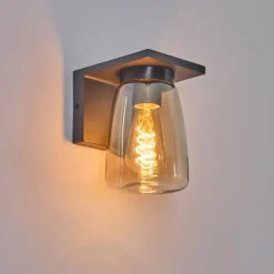 Applique murale d'extérieur Aquin Anthracite, 1 lumière