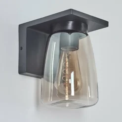 Applique murale d'extérieur Aquin Anthracite, 1 lumière