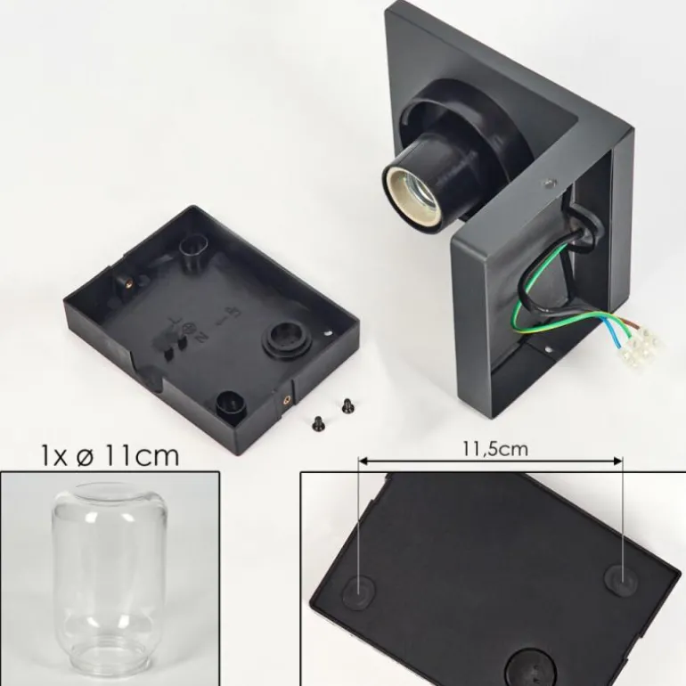 Applique murale d'extérieur Aquin Anthracite, 1 lumière