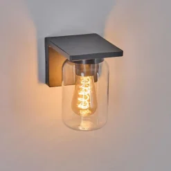 Applique murale d'extérieur Aquin Anthracite, 1 lumière