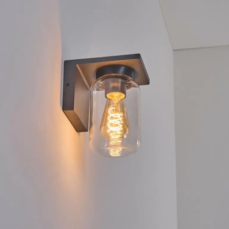 Applique murale d'extérieur Aquin Anthracite, 1 lumière