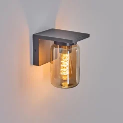 Applique murale d'extérieur Aquin Anthracite, 1 lumière