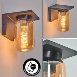 Applique murale d'extérieur Aquin Anthracite, 1 lumière