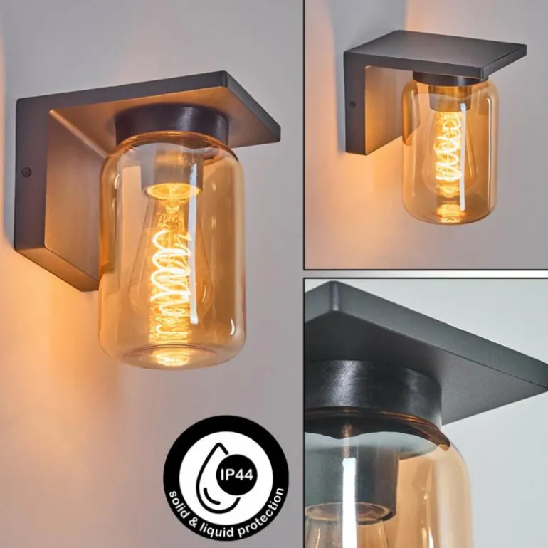 Applique murale d'extérieur Aquin Anthracite, 1 lumière