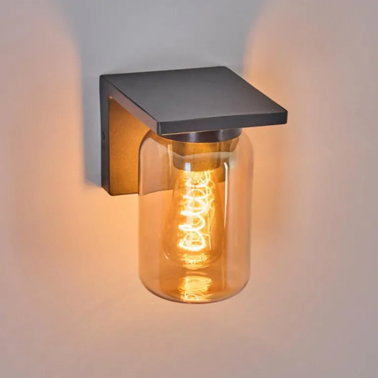 Applique murale d'extérieur Aquin Anthracite, 1 lumière