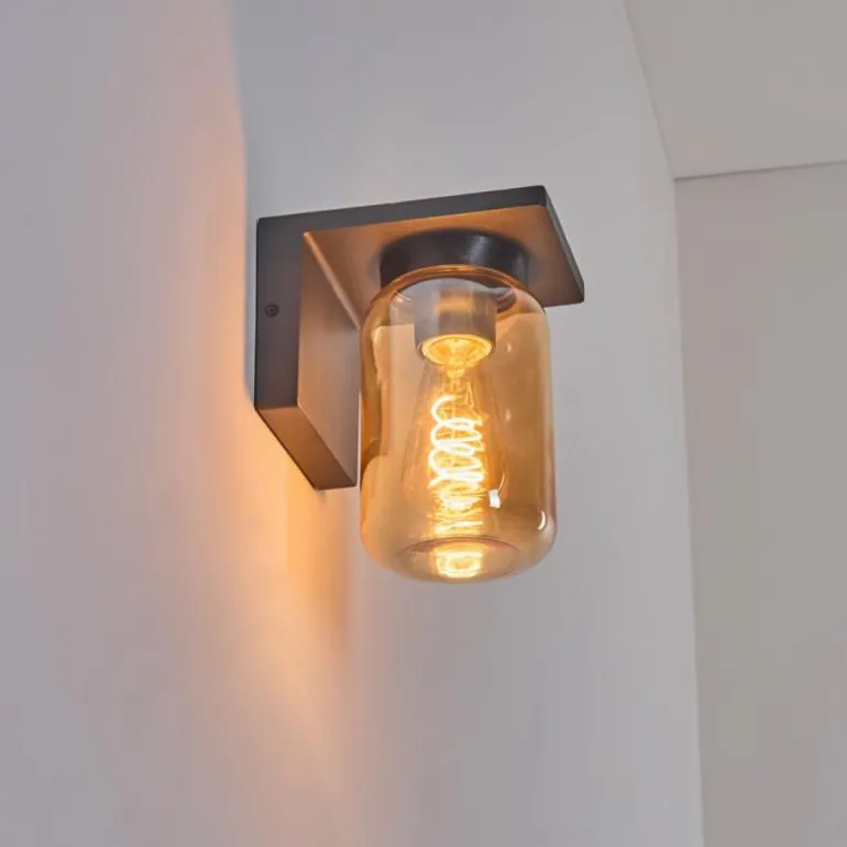 Applique murale d'extérieur Aquin Anthracite, 1 lumière