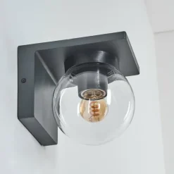 Applique murale d'extérieur Aquin Anthracite, 1 lumière