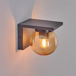 Applique murale d'extérieur Aquin Anthracite, 1 lumière