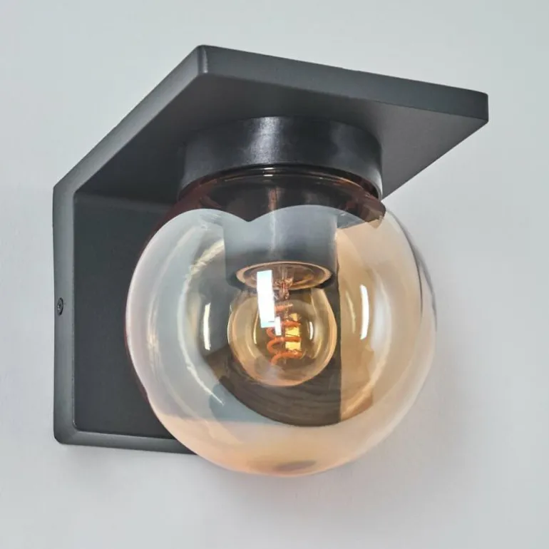 Applique murale d'extérieur Aquin Anthracite, 1 lumière