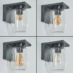 Applique murale d'extérieur Aquin Anthracite, 1 lumière