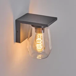 Applique murale d'extérieur Aquin Anthracite, 1 lumière