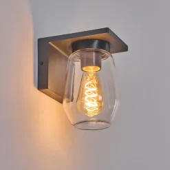 Applique murale d'extérieur Aquin Anthracite, 1 lumière