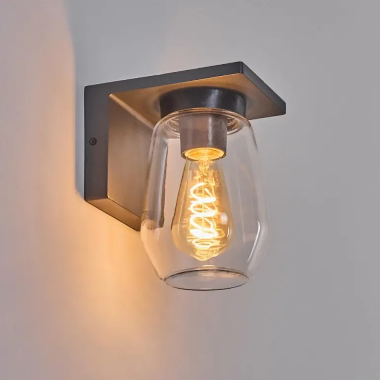 Applique murale d'extérieur Aquin Anthracite, 1 lumière