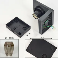 Applique murale d'extérieur Aquin Anthracite, 1 lumière