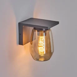 Applique murale d'extérieur Aquin Anthracite, 1 lumière