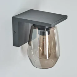 Applique murale d'extérieur Aquin Anthracite, 1 lumière