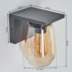 Applique murale d'extérieur Aquin Anthracite, 1 lumière