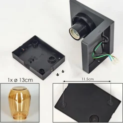 Applique murale d'extérieur Aquin Anthracite, 1 lumière