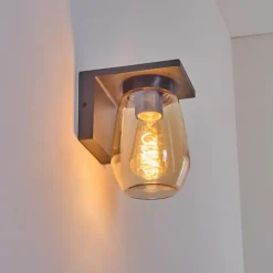 Applique murale d'extérieur Aquin Anthracite, 1 lumière