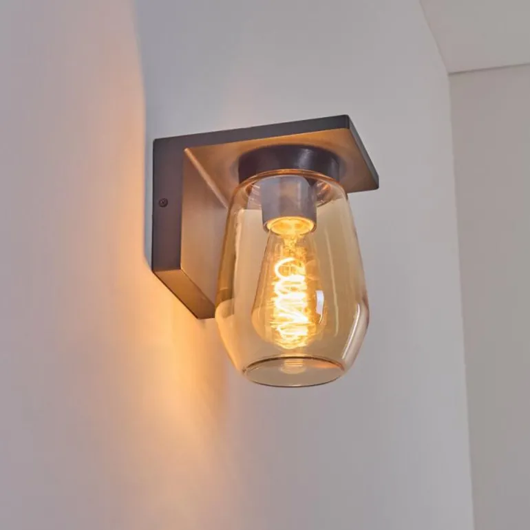 Applique murale d'extérieur Aquin Anthracite, 1 lumière